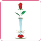 Spun Glass Rosebud Vase