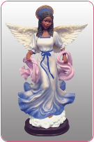 Tiffany Angel in blue 12"H   