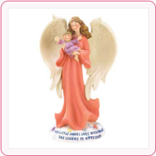 ANGEL W/BABY FIGURINE