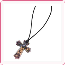 ART-GLASS CROSS NECKLACE