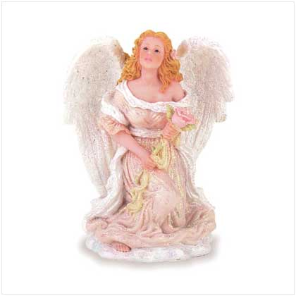 ANGEL FIGURINE WITH ROSE