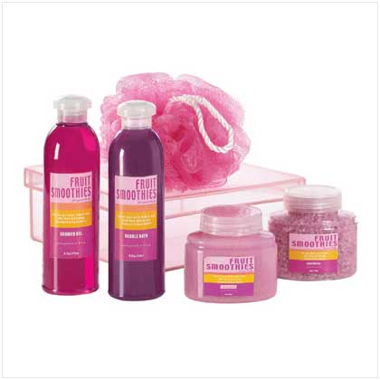 RED POMEGRANATE BATH SET